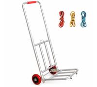 Harilla Folding Hand With Strong Iron Structure Compact Design Padded Handle Wheels Suitable for groceries luggage deliveries, Electroplated Large PU Wheel - 25mm Pipe Diameter