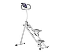 Harilla Folding Step Exerciser With Sturdy Steel Frame Non Slip Pedals Foldable Design Portable Fitness Machine For Low Impact Aerobic Exercise Suitable For Seniors Home Use, White