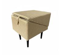 Harilla Folding Step Ramp Pet Stairs Dog Ramp Stool Wooden Material Foldable Storage Safe Surface Suitable for Small Pets Sofa Climbing Bedroom Access, Khaki, Upgraded Linen