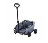 Harilla Folding Travel Cart Lightweight Trolley Small Animal Carrier Secure Internal Buckles Smooth-Rolling Four-Wheel Flexible Handle Space-Saving Foldable, Gray