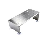 Harilla Foot Pedal Support Holder Base Stainless Steel Construction with Polished Finish Suction Cup Feet Adjustable Placement Suitable for Home Sewing Tailoring Studios