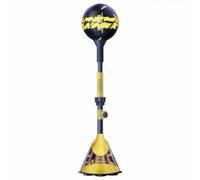 Harilla Freestanding Striking Target Bag With Fast Return Vertical Pole And Stable Suction Base Carbon Steel And Microfiber Leather Includes Gloves suitable, Black Gold