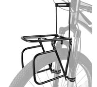 Harilla Front Rack Bike Carrier Cargo Rack Luggage Shelf Front Mount Strong High Carbon Steel With Side Rails And Large suitable for delivery errands riding, B