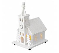 Harilla Glowing House Decorative Cozy Lighted Cottage Piece with Pitched Roof and Window Openings for Warm Glow Effect Suitable for Shelves Mantels Festive Winter Nights, Luminous House A