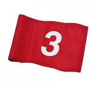 Harilla Golf Flag Pole Golf Flag Practice Flag Putting Green Marker Training Flag With Cloth And Side Sleeve Mount Suitable for Coaching Areas, Red Flag No. 3