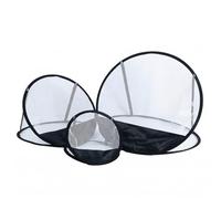 Harilla Golf Practice Net Frame Nylon Mesh Elastic Straps Sturdy Construction Flexible Setup Suitable for School Playground Family Recreation, ivory