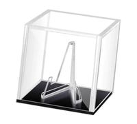 Harilla Guitar Pick Display Box,Holder with Stand,Display Acrylic Collectable Storage Box,Guitar Pick Box Case for Lovers Musician, black base