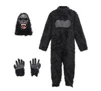 Harilla Halloween Gorilla Costume Jumpsuit for Holiday Stage Performance Party Carnival, L 12 to 14 years old