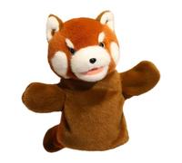 Harilla Hand Puppet Interactive Puppet Jokes Teaching Tool Soft Animal Toy Head Gloves for Preschool Show Kindergarten Playing, raccoon