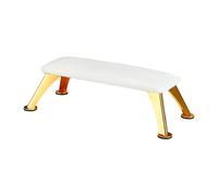 Harilla Hand Rest for Nails Professional Manicure Tool PU Leather Nail Arm Rest Non Slip Nail Table Mat Nail Pillow Cushion Nail Desk Manicure Hand Rest for Women Nails, white with gold leg
