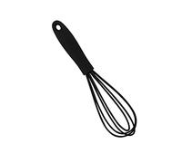 Harilla Hand Whisk Silicone Whisk Kitchen Whisk with Soft Handle Non Stick Whisk Mixer Non Scratch Egg Beater Manual Mini Whisk for Flour Butter Food Cooking Whisking Blending Stirring, Black