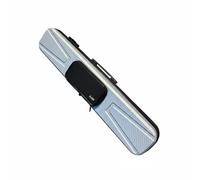 Harilla Hard Pool Billiard Cue Holder Cue Carrying Case with Locking Closure and Shock Resistant Construction Compartments for Chalk and Parts Suitable for Practice Tournaments Travel, Silver Gray