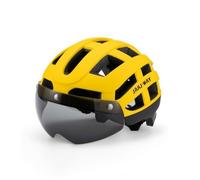 Harilla Headgear Bike Helmet With Visor Road Helmet Helmet Helmet With Front Visor And Side Top Ventilation suitable for office commuting endurance road, Yellow Black