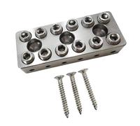 Harilla Headless Guitar Bridge Upper Pillow Body, Replaces,Easy Installation, High Performance, Guitar String Plate Stainless Steel