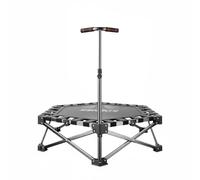 Harilla Hexagon Trampoline Mini Rebounder Fitness Trampoline Exercise Trampoline With Handle Foldable Design Under Bed Storage Quiet Band Steel Tubes PP Surface Suitable for Small Workouts
