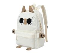 Harilla High School Backpack Cute Book Pack for Camping Birthday Travel, White