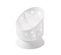 Harilla Holder Makeup Brush Bucket, 3 Slots,Multifunctional,Multipurpose Jewelry Storage Case Cosmetics Storage Box for Office Study Bedroom, White