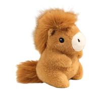 Harilla Horse Doll Animal Statue New Year Photo Props Cuddly Souvenir Gift Horse Figurine Decoration for Home Restaurant, Brown