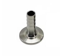 Harilla Hose Connector Stainless Steel Pipe Fitting Three-Bolt Flange Adapter Hose Barb Clamp Fitting Secure Connection Suitable, Hose Barb 12mm, Clamp OD 34mm, Height 40mm Non-Standard