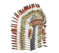 Harilla Indian Feather Headdress, American Chief Indian Native Hat for Masquerade