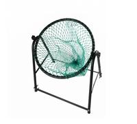 Harilla Indoor Golf Practice Net Chipping Target Cage With Steel Frame And Nylon Net Circular Opening For Accurate Chip Placement suitable for living room practice balcony training small space setups