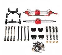 Harilla Industrial Bridge Axle Housing Kit Aluminum Alloy Construction With Cnc Tolerances For Rc Car Balance And Long Service Suitable for Mn99s 1/12 Scale Backyard Bashing, Silver, Black Kit