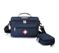 Harilla Industrial Pouch Medical Bag Organizer Storage Case Kit with Internal Sections and Padded Lid Oxford Cloth with Handle and Strap Suitable for Teachers