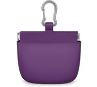 Harilla Industrial Pouch Pet Treat Pouch Training Bag Reward Holder Silicone Waterproof Simple One Hand Opening With Attach To Bag Or Belt Suitable for training outdoor walks, Purple Silicone Case