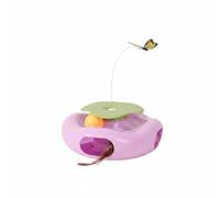 Harilla Industrial Toy Butterfly Teaser Interactive Pet Toy Rotating Motion Toy With Track PP Electronic Module For Indoor Engagement Suitable for shy cats quiet rooms, Eggplant Purple