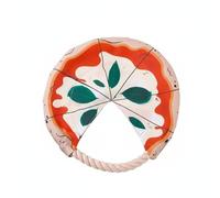 Harilla Industrial Toy With Rope Loop Disc Toy For Interactive Tug And Carry Suitable for indoor play training travel, Large Pizza Flying Disc 21cm 85g