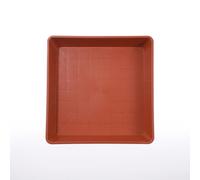 Harilla Industrial Tray Square Flower Saucer Strong PP Saving Design One-Piece Construction Drip Tray Suitable for Indoor Plants Office Desks Outdoor Patio, 27.5x27.5x3.5cm