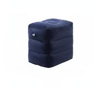 Harilla Inflatable Footrest Travel Pillow Leg Rest Cushion Ottoman Inflation Built Press Pump Or Valve Hygienic Setup Suitable for Airplane Train car Office Home, Navy Blue, Regular 3-Layer Fix