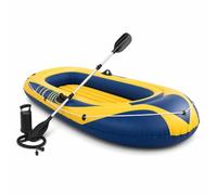 Harilla Inflatable Kayak Portable Canoe Boat Raft With Puncture Resistant PVC Quick Inflate Valves Comfortable Supportive Floor Suitable for fishing lakes, 200 Parent-child Boat + Hand Pump + Paddle