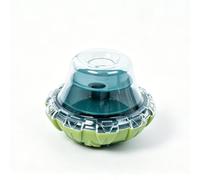 Harilla Interactive Puzzle Feeder Dog Cat Dispenser Treat Dispenser Slow Feeding Toy PP Wobble Action Stimulates Mind and Releases Food Suitable for anxious pets enrichment games indoor use, Green