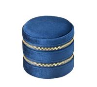 Harilla Jewelry Case Travel Jewelry Case Velvet Large Capacity Trinket Case Jejewellery Organizer Box for Birthdays Necklaces Travel, Blue