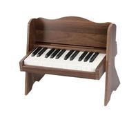 Harilla Kids Piano Keyboard Small Piano Learning Teaching Educational Gift Wood Beginner Portable for Children Electronic Keyboard, Deep Wood Color