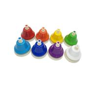 Harilla Kids Play Desk Bells Hand Bells, Handheld Colorful Percussion Instruments, Diatonic Musical Handbells 8 Note Birthday Gift