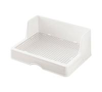 Harilla Litter Box with Grid,Potty Toilet Splashproof Easy Clean Bedding Box Pet Pan for Farm Indoor Home Galesaur Hamster, Small Grid 12mm