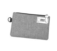 Harilla Lockable Money Purse Purse Utility Travel Multifunctional Cash Bag Locking Bank Bag Small Items Storage Bag for Credit Cards, Grey