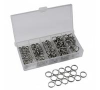 Harilla Lure Connecting Fishing Split s Double Loop Connector Stainless Steel Tackle Connection and Reduced Drag suitable for surf fishing pier casting shores, Regular SET