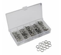 Harilla Lure Connecting Fishing Split s Double Loop Connector Stainless Steel Tackle Connection and Reduced Drag suitable for surf fishing pier casting shores, Flattened SET