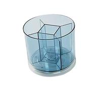 Harilla Makeup Brushes Holder Plastic Multifunctional Pen Holder for Desk Storage Case for Countertop Art Supply Desktop Vanity Cosmetics Pad, Blue