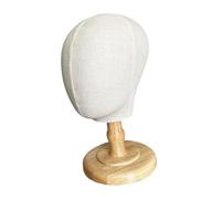 Harilla Mannequin Head Model Hat Display Rack Portable Wig Holder Hat and Cap Display Stand for Malls Wig Making Shop Scarves Headset, wood