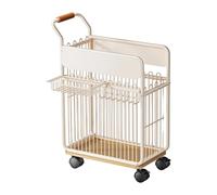 Harilla Mat Storage Rack Fitness Equipment Holder with Wheels Versatile Storage Cart for Home Gym Resistance Band Kettlebells