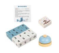 Harilla Math Learning Toy Primary School Educational Toy Portable Kindergarten Wooden Math Blocks Tabletop Board Game for Children