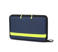 Harilla Medical Organizer with Compartments Wipe-Clean Zippered Medical Supply Bag Compact First Aid Bag with Multiple Compartments for, Navy