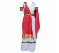 Harilla Men Performance Costume Roman Outfit Tunic Robe Cloak Belt Detail Polyester Classic Suitable for Theatrical Performances Cultural Festivals School, S, Roman Adult Female Style A