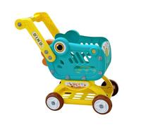 Harilla Mini Shopping Cart Toy Small Trolley Early Educational Interactive Supermarket Handcart Model for Kids Ages 3 and up Gift, Green with Color Box
