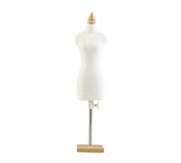 Harilla Mini Tailor Dressmaker Miniature Sewing Mannequin with Wooden Base Doll Dress Form Mannequins Body for BJD Doll Parts, 33cm Square Base