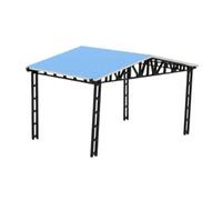 Harilla Miniature Carport Model Small Shed Diorama 1/64 1/87 Decoration Layout Photo Prop Multifunctional for Model Railway Scenery